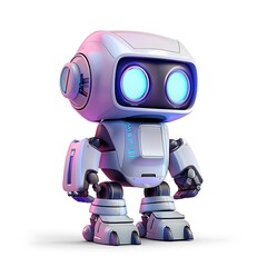 Futuristic Ai Robot Character Mascot Design Illustration