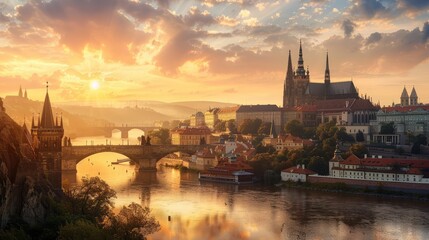 Fototapeta premium Majestic historical cathedral at sunrise