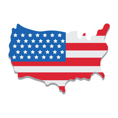 united states map and flag