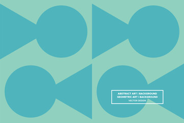 Triangles and Circle Shapes Green and Light Green Colors Modern Abstract Background Geometric Background