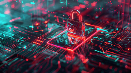 Cyber security concept. Blue lock symbol, point connecting network on blue background. blue background, padlock with lock, cybersecurity, cybersecurity background, padlock icon, digital security,