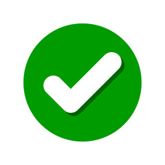 correct check mark and cross, checklist icon sign, checkmark in circle symbols, tick vote symbol