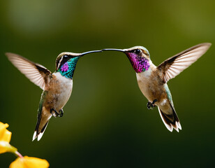 Fototapeta premium hummingbird feeding in flight