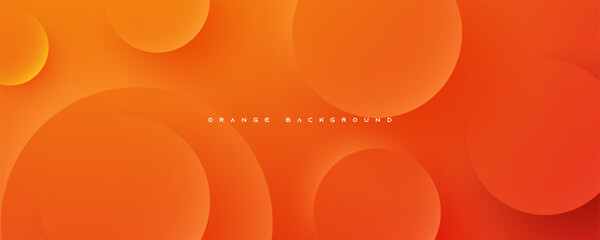 Orange abstract background dynamic circle texture design vector