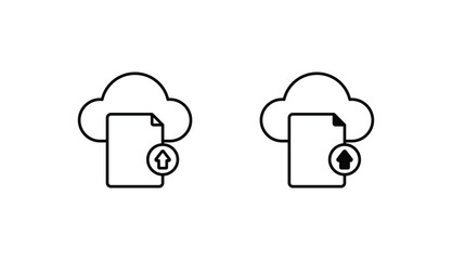 Upload File icon design with white background stock illustration