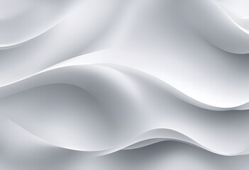 Abstract background with smooth, flowing white and gray waves creating a soft, elegant texture.