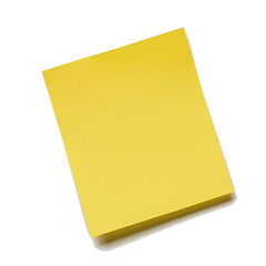 Yellow sticky post it note isolated
