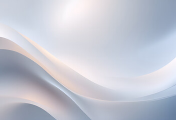 Fototapeta premium Abstract background with smooth, flowing white and gray waves creating a soft, elegant texture.