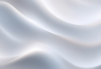 Fototapeta premium Abstract background with smooth, flowing white and gray waves creating a soft, elegant texture.