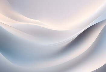 Obraz premium Abstract background with smooth, flowing white and gray waves creating a soft, elegant texture.