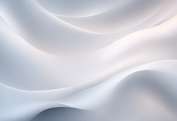 Obraz premium Abstract background with smooth, flowing white and gray waves creating a soft, elegant texture.