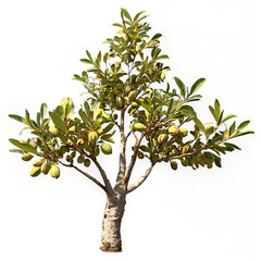 pistacia lentiscus tree hyperrealistic highly detailed isolated on transparent background