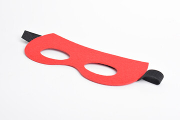 Red Hero Mask Isolated on White background.