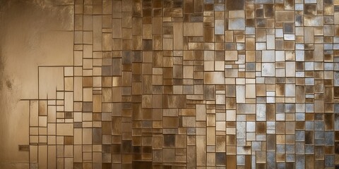 A brown and silver tile texture with irregular shapes