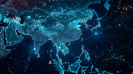 A close up of a globe with lines and dots tech background. globe close-up, tech background, globe with lines and dots, global network, digital globe, technology background, data visualization,