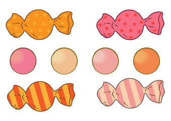 カラフルなキャンディ イラスト