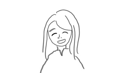 笑顔で話す女性