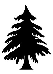 Tree | Nature | Pine Tree | Wild Life | Wood Forest | Forest Tree | Mountain Forest | Outdoor Scene | Original Illustration | Vector and Clipart | Cutfile and Stencil