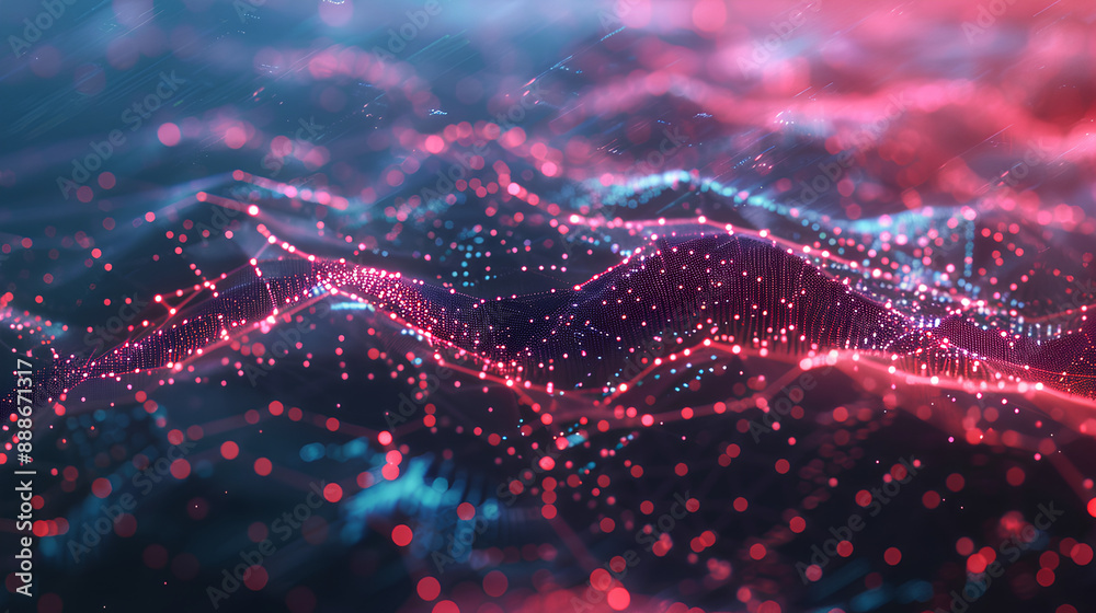 Poster digital background perfect for tech processes, neural networks, artificial intelligence, data transf