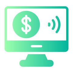 online banking gradient icon
