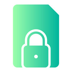 padlock gradient icon