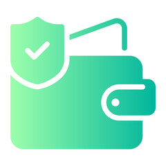 Obraz premium wallet gradient icon