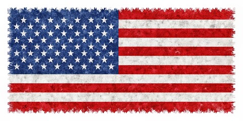Fototapeta premium American flag made up of different elements representing the United States , patriotic
