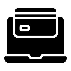 online payment glyph icon