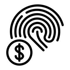 fingerprint line icon