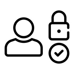 padlock line icon