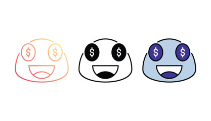 Greed icon design with white background stock illustration