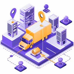 Fototapeta premium Real-Time Parcel Tracking: Ensuring Timely Delivery with Accurate Package Monitoring Solutions