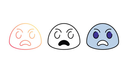 Angry icon design with white background stock illustration