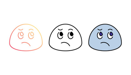 Confused icon design with white background stock illustration