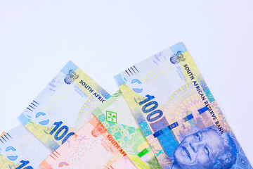 Various banknotes issued by South African National Bank are denominated in rands