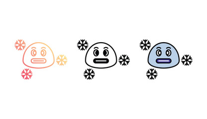 Cold icon design with white background stock illustration