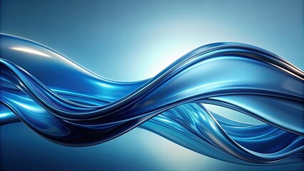 Obraz premium Elegant abstract blue liquid shapes on a smooth glossy background , high resolution, wallpaper, screensaver, vibrant