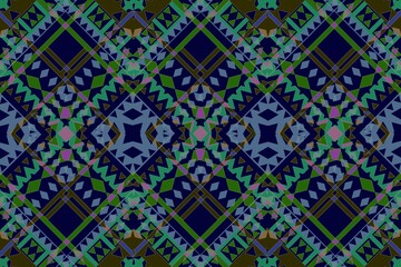 Ethnic seamless patterns with simple shapes. Tribal and ethnic fabrics. African, American, Mexican, Indian styles. Simple geometric pattern elements are best used in web design, textile printing.