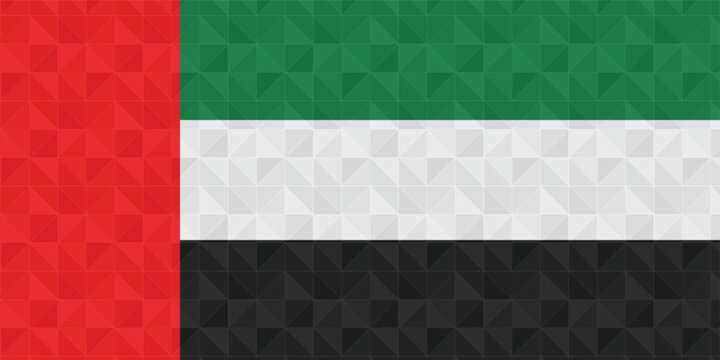 United Arab Emirates Flag Geometric Banner Design