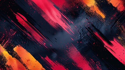 Abstract Art with Diagonal Brushstrokes