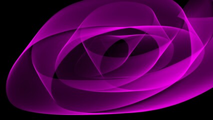 swirling magenta violet purple abstract space light waves in motion on a midnight deep black background. 4k full hd abstract wallpaper background backdrop