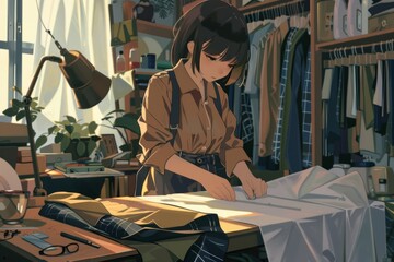 A person meticulously restores an antique clock on a cluttered workbench, surrounded by vintage tools, cozy vibe, Generative AI 