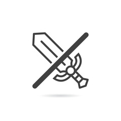 Vector Isolated No Sword Icon
