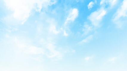 The nature of blue sky with cloud in the morning. Light blue sky with white clouds - background with space for your own text.