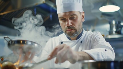 A chef Professional skilled creative Cook a dish