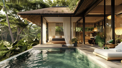 Naklejka premium Luxurious Spa Retreat in Bali