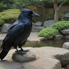 Fototapeta premium crow on the ground