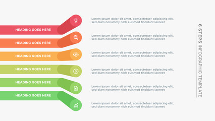 Modern Infographic Design Template with Six Options