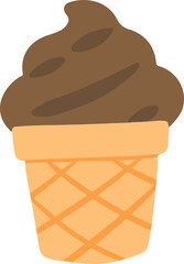 Hand drawn doodle vector illustration of Ice Cream | poster menu book template Icon.	