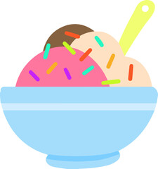 Hand drawn doodle vector illustration of Ice Cream | poster menu book template Icon.	